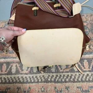 Consuela Bags Consuela Magdalena Sling Brown Leather Backpack
